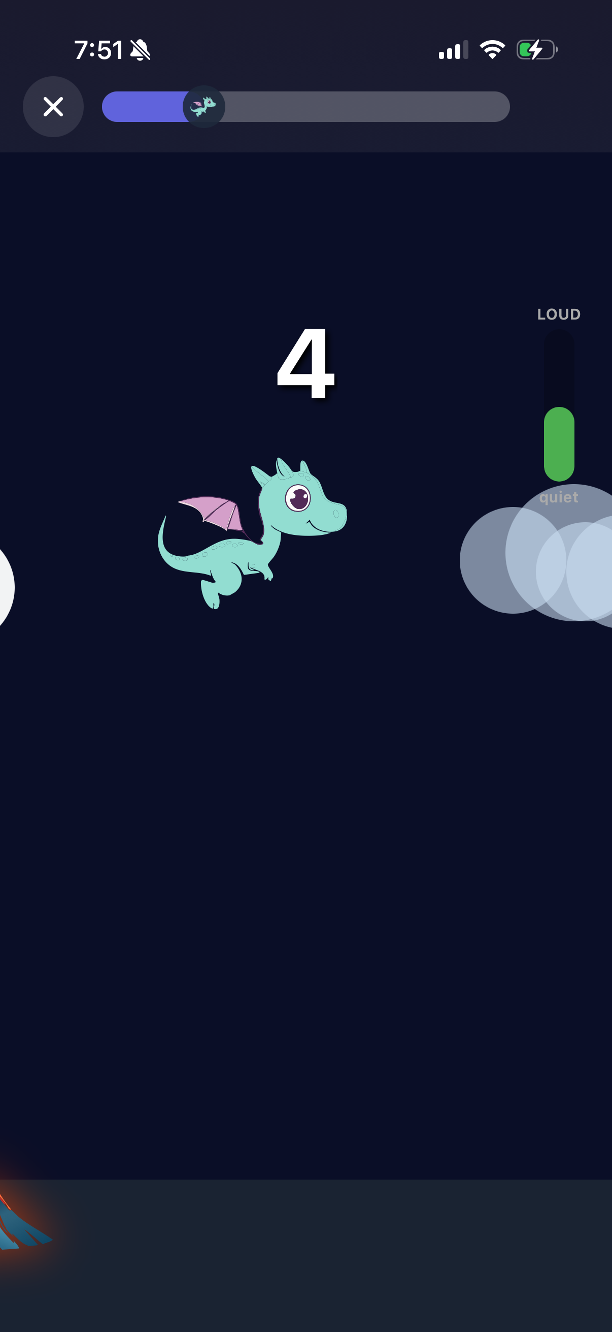 Volume control flying dragon game