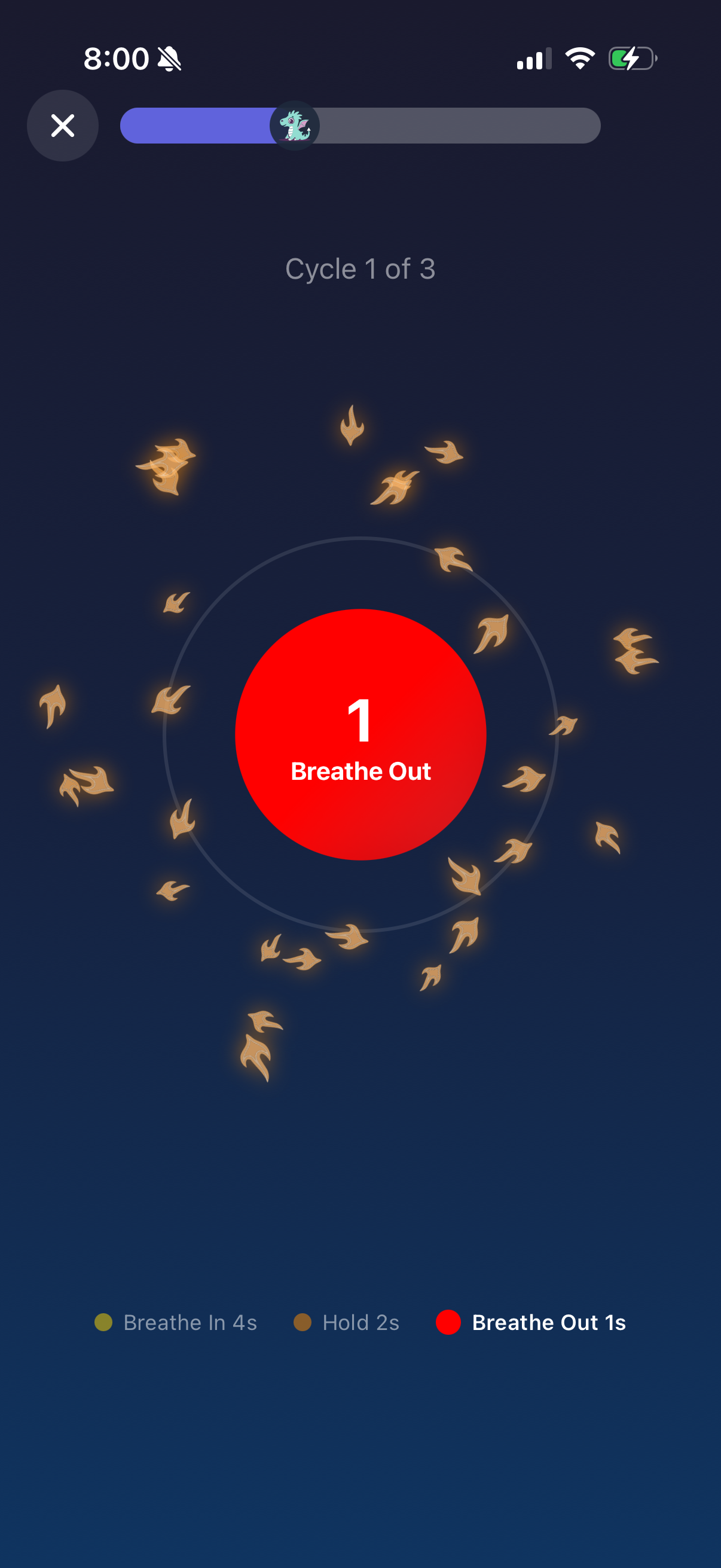 Fire breathing excercise